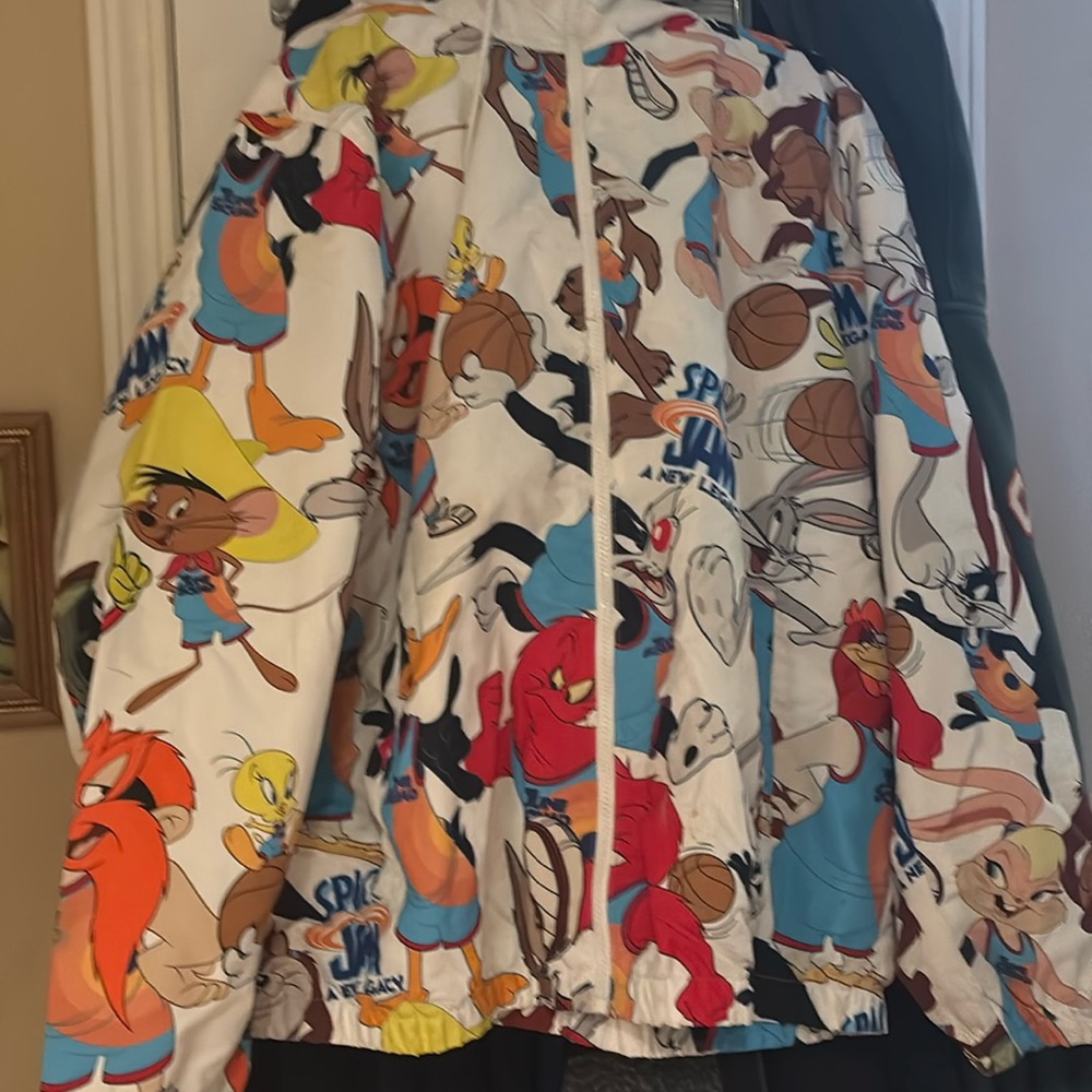 Members Only x Looney Tunes space, jam, jacket size extra large